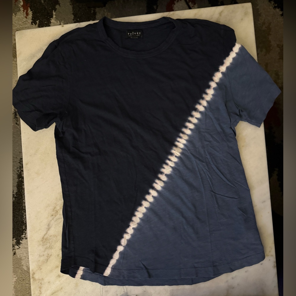 Velvet Men's Navy Blue Tie-Dye Shirt